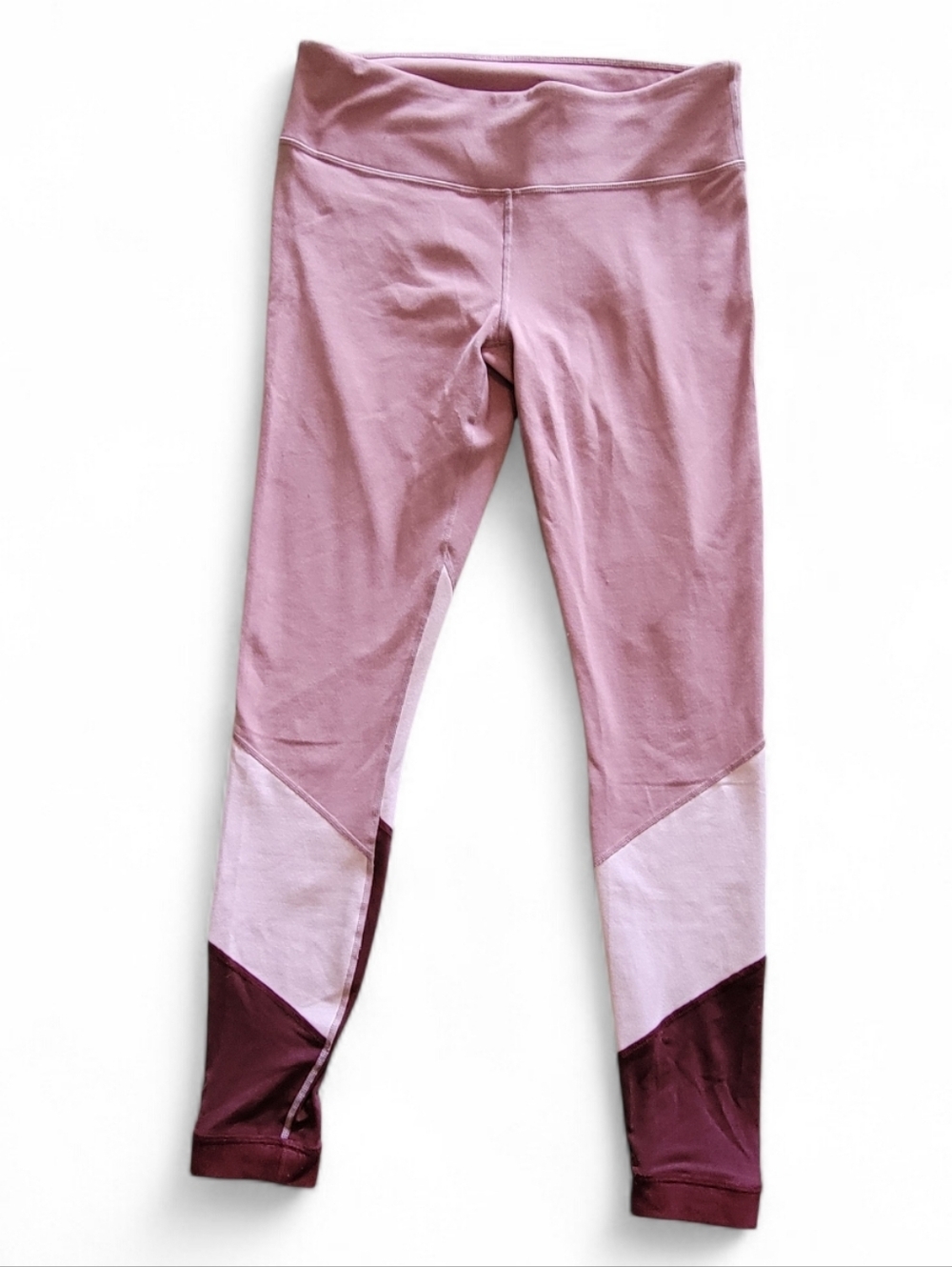 Fabletics Pink Colorblock High-Waisted Leggings
